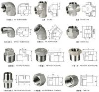 不銹鋼鑄造螺紋彎頭、螺紋三通、管箍、活接頭、管帽、堵頭、外絲